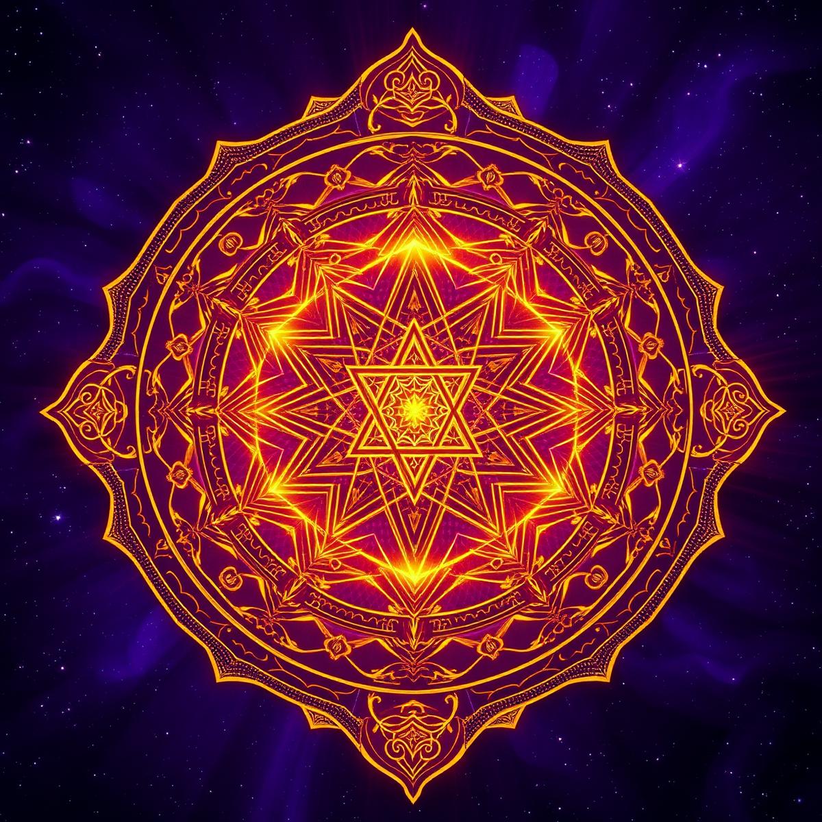 Sacred geometry mandala representing spiritual energies